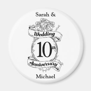 10周年記念結婚バラ マグネット