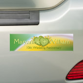 10周年記念結婚パーティー装飾 バンパーステッカー (車上)