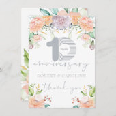 10周年記念結婚フローラありがとう サンキューカード (正面/裏面)