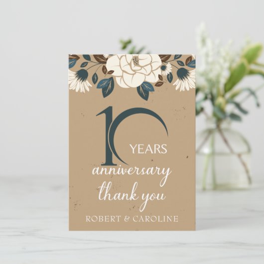 10周年記念結婚フローラ サンキューカード (スタンド正面)