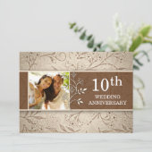 10周年記念結婚写真招待状 招待状 (スタンド正面)