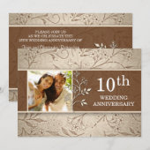 10周年記念結婚写真招待状 招待状 (正面/裏面)