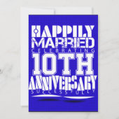 10周年記念結婚式のお祝い 招待状 (正面)