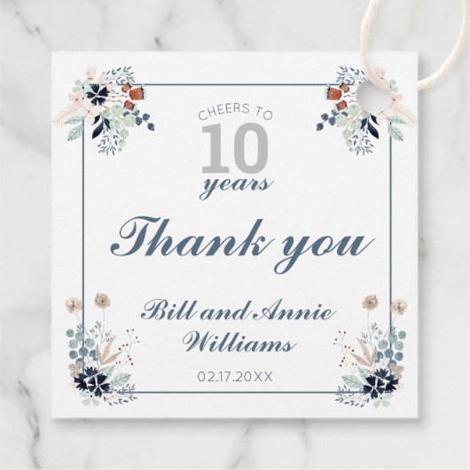 10周年記念結婚応援10年ありがとうございました フェイバータグ (裏面)