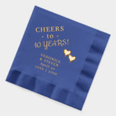 10周年記念結婚応援2ハート 箔ナプキン (左)