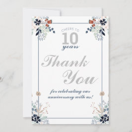 10周年記念結婚応援～10年パーティー サンキューカード