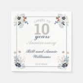 10周年記念結婚応援～10年パーティー スタンダードカクテルナプキン (正面)