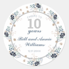 10周年記念結婚応援～10年パーティー ラウンドシール