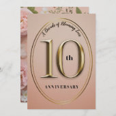 10周年記念結婚招待状 シーズンカード (正面/裏面)