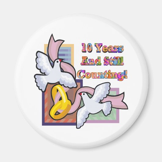 10周年記念結婚贈り マグネット (正面)