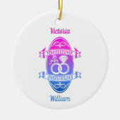 10周年記念結婚錫アルミニウム セラミックオーナメント (正面)