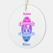 10周年記念結婚錫アルミニウム セラミックオーナメント (左)