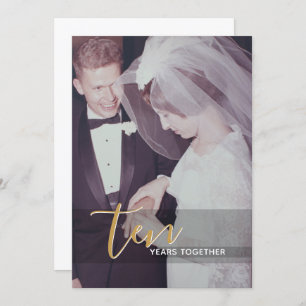 10周年記念結婚・フォト招待状 招待状