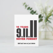 10周年記念9月11日はがき ポストカード (スタンド正面)