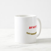 10周年記念 名入れAAコイン グリッター コーヒーマグカップ (正面右)