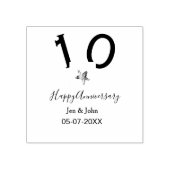 10周年記念 名前 日付 グレー メタル 星 バージョン ラバースタンプ (インプリント)