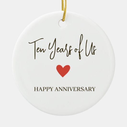 10周年記念 - 私たちの10年 セラミックオーナメント (正面)