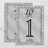 10周年錫とダイヤモンドのアニバーサリー テーブルナンバー (正面/裏面)