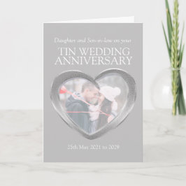 10周年錫婚記念日写真カード カード