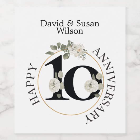 10周年 ワインラベル (シングルラベル)