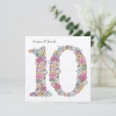 10周年 結婚記念日 オーダーメイド 招待状 (スタンド正面)