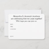 10周年（鳥たちを改造） 招待状 (裏面)