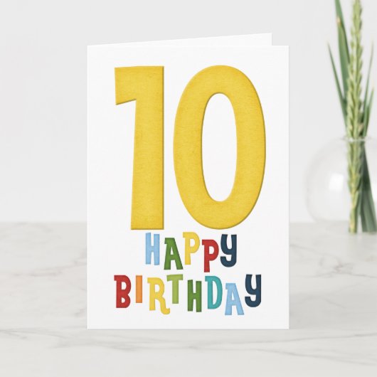 10周年 D2 ハッピーバースデーグリーティングカード カード (正面)