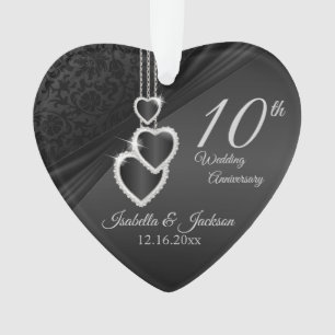 10回目のオニキスの結婚記念日の記念品のデザイン2 オーナメント