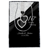 10回目の黒オニキスと白の記念日-中 ミディアムペーパーバッグ (正面)