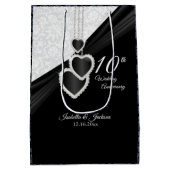 10回目の黒オニキスと白の記念日-中 ミディアムペーパーバッグ (裏面)