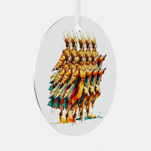 10大主の跳躍 | クリスマスの12日 メタルオーナメント (正面右)