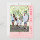 10家族パーソナライズされた写真ミニマルH シーズンカード (正面)