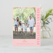 10家族パーソナライズされた写真ミニマルH シーズンカード (スタンド正面)