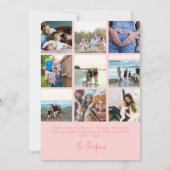 10家族パーソナライズされた写真ミニマルH シーズンカード (裏面)