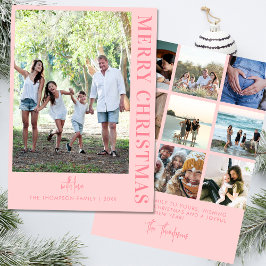 10家族パーソナライズされた写真ミニマルH シーズンカード