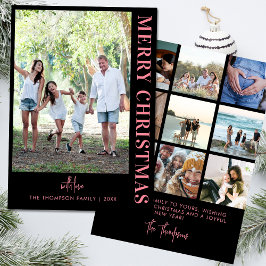 10家族パーソナライズされた写真ミニマルH シーズンカード