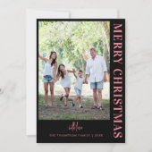 10家族パーソナライズされた写真ミニマルH シーズンカード (正面)