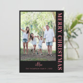 10家族パーソナライズされた写真ミニマルH シーズンカード (スタンド正面)