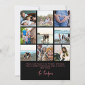 10家族パーソナライズされた写真ミニマルH シーズンカード (裏面)