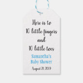10小さな指10小さな足の指ベビーシャワー ギフトタグ (裏面)