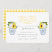 10小指の詩の赤男女兼用ちゃんシャワー 招待状 (正面/裏面)