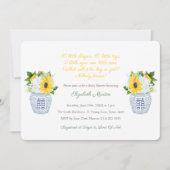 10小指の詩の赤男女兼用ちゃんシャワー 招待状 (正面)