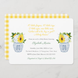 10小指の詩の赤男女兼用ちゃんシャワー 招待状