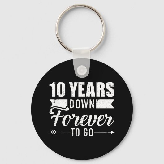 10年が永遠に10周年を迎え結婚る キーホルダー (正面)
