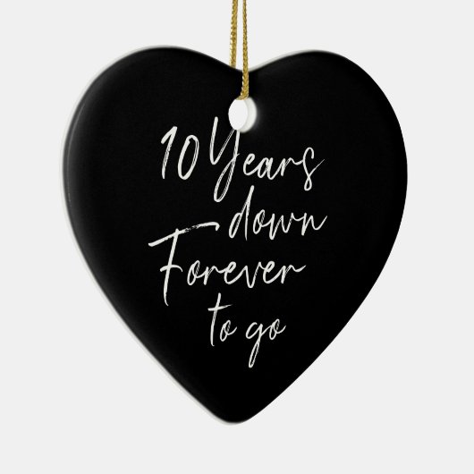 10年が10周年を過ぎ結婚る セラミックオーナメント (右)