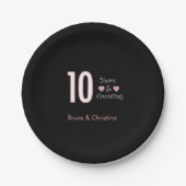 10年とカウントアニバーサリー紙プレート ペーパープレート (正面)
