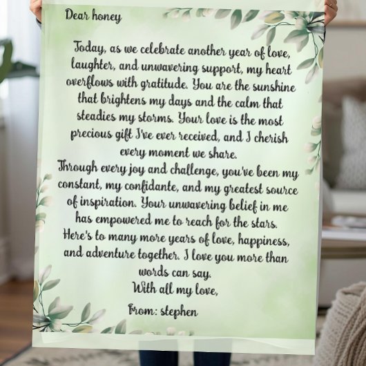 10年の愛：心のこもった記念日メッセージ フリースブランケット