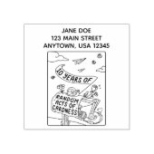 10年の無作為の行為の戻りスタンプ ラバースタンプ (インプリント)