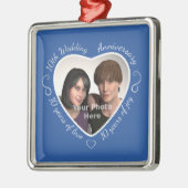10年の結婚生活の写真を追加 メタルオーナメント (左)