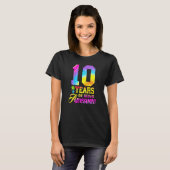 10年の絞り染め10素晴らし誕生日Pr Tシャツ (正面フル)